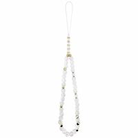 Guess IML Gėlių Electro Pearl Dirželis Magnetinis dėklas telefonui iPhone 17 Pro Max - balta