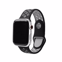 Beline Dirželis Apple Watch Sport Silicone 38/40/41mm juodas/pilkas