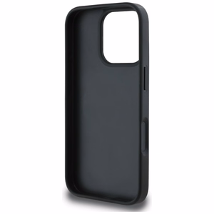 Guess Grained Roses Big 4G logo dėklas telefonui iPhone 16 Pro - juodas