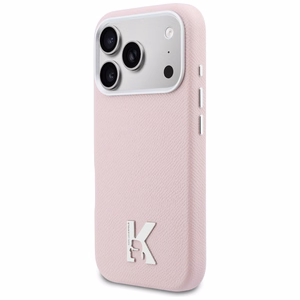 "Karl Lagerfeld Karl Head" logotipas "MagSafe" dėklas "iPhone 17 Pro Max" - rožinis