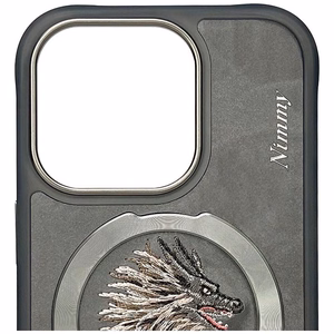 Nimmy Dragon Magnetinis dėklas iPhone 16 Pro - pilkas