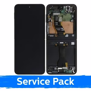 LCD-дисплей совместимый с Samsung F766 Z Flip7 (внутренний) чёрный (Service Pack) (версия NF)