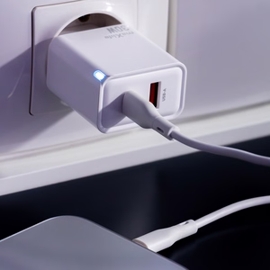 "Maxlife MXTC-09-30AC GaN PD QC įkroviklis 1x USB-C 1x USB 30W baltas
