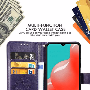 Dėklas Flower Book Samsung A145 A14 4G/A146 A14 5G violetinis