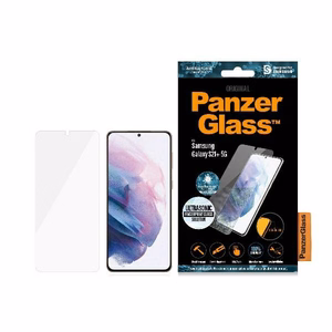 PanzerGlass E2E Microfracture grūdintas stiklas Samsung Galaxy S21+ Case Friendly antibakterinis juodas