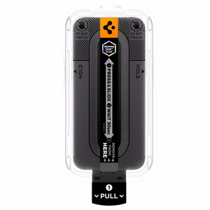 Spigen Glas.tR EZ Fit Pro HD AC privatumo grūdintas apsauginis stiklas, skirtas iPhone 18 Pro
