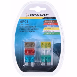 Комплект автомобильных предохранителей Dunlop, 6 шт.