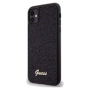 Guess Disco Metalinis užrašas dėklas telefonui iPhone 11 / Xr - juodas