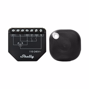 WiFi žaliuzių/užuolaidų valdiklis Shelly Shutter + BLU Button Tough 1