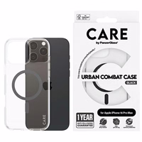 CARE by PanzerGlass Flagmano dėklas telefonui iPhone 16 Pro Max 6.9" juodas/juodas Magnetinis 1348