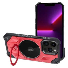 ARMOR MAG COVER magnetinis dėklas telefonui, suderinamas su MagSafe, skirtas IPHONE 13 Pro, raudonas