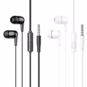 HOCO laidinės ausinės Jack 3,5 mm su mikrofonu M97 balta