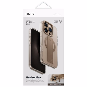 Uniq Heldro Max Magclick įkrovimo dėklas iPhone 16 Pro - auksinis