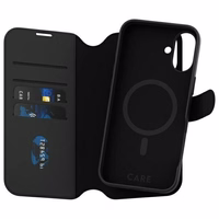 CARE by PanzerGlass Tango 2in1 piniginė Magnetinis dėklas telefonui iPhone 16 Plus - juodas
