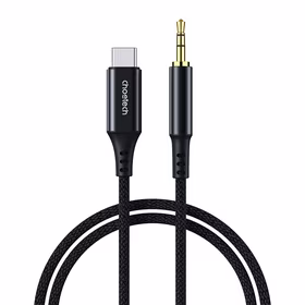 Choetech AUX006 USB-C / mini lizdas 3,5 mm kabelis 1 m - juodas