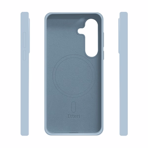 Etteri Silikoninis Mag dėklas for Samsung Galaxy S25 šviesiai mėlynas