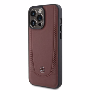 Mercedes MEHCP15LARMRE iPhone 15 Pro 6.1" raudonas/raudonas kietas dėklas Odinis Urban Bengale
