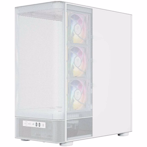 MODECOM kompiuterio korpusas Volcano AQ400 ARGB Midi Balta