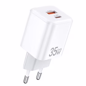 Įkroviklis Awei PD66-EU 35W GaN USB-A/USB-C baltas