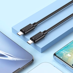 Kabelis USB C į USB C Hoco 3A 60W 2 m X88 juodas