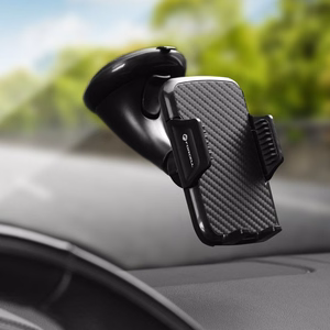 FORCELL F-GRIP Carbon HT1 automobilio laikiklis priekinio stiklo / prietaisų skydelio juodas