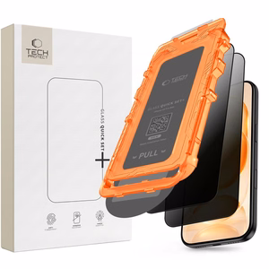 Tech-Protect Quick Set Spy+ 2 vnt. privatumo apsauginių stiklų rinkinys, skirtas iPhone 18 Pro