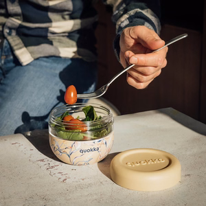 Quokka Bubble Food Jar 500 ml maisto indas, vintažinių gėlių raštas