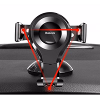 Automobilinis laikiklis Baseus "Osculum" sidabrinis (nemagnetinis / lipni pagalvėlė)