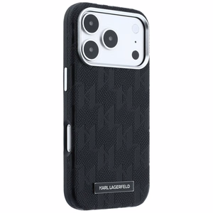 KARL LAGERFELD dėklas, skirtas IPHONE 18 Pro Max/17 Pro Max suderinamas su „MagSafe“ (Mono Resin Logo) (spalva: juoda)