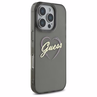 Guess IML širdies dėklas telefonui iPhone 16 Pro Max - juoda