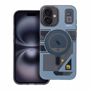FORCELL F-PROTECT Levels su dvigubo sluoksnio 4D technologija, karinio kritimo testuotas, suderinamas su MagSafe IPHONE 16 PLUS kibernetinis pilkas