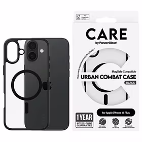 CARE by PanzerGlass Flagship Urban dėklas telefonui Magnetinis iPhone 16 Plus - Skaidrus