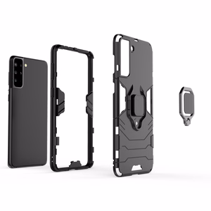 Ring Armor tvirtas hibridinis dėklas telefonui su magnetiniu laikikliu Samsung Galaxy S22+ (S22 Plus) juodas
