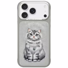 Nimmy Lucky Fashion Cat MagSafe dėklas iPhone 17 Pro pilkas