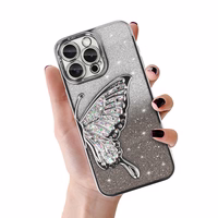 Tel Protect Butterfly vandeniui atsparus dėklas telefonui iPhone 16 Pro Max - sidabrinis