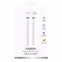 Puro Fabrik USB-C - USB-C kabelis 1.5m 60W 480mbps - mėlynas
