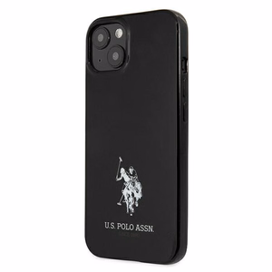 US Polo USHCP13SUMHK iPhone 13 mini 5.4" juodas/juodas kietas dėklas Horses Logo