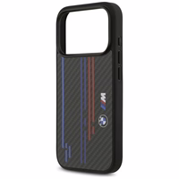 Dėklas telefonui BMW M Kevlar Lines & Logo MagSafe Case for iPhone 17 Pro - juodas