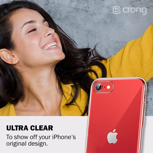 Crong Crystal Slim dėklas, skirtas iPhone SE (2020) / 8 / 7, skaidrus