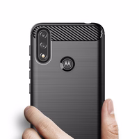 Carbon dėklas lankstus dėklas Motorola Moto E7i Power juodas