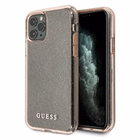 Guess GUHCN65PCGLPI iPhone 11 Pro Max rožinis kietasis dėklas Glitter