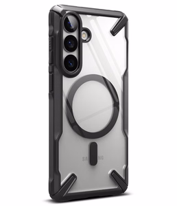 Ringke Fusion X Magnetic MagSafe Dėklas for Samsung Galaxy S26+ - Clear juodas