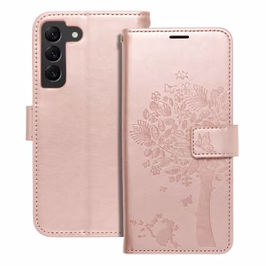 Чехол-книжка MEZZO для SAMSUNG S22 дерево розовое золото