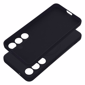 SILICONE MAG COVER dėklas telefonui suderinamas su MagSafe Samsung S24 juodas
