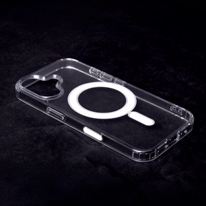 Anti Shock 1,5 mm Mag dėklas for iPhone 16 6,1" skaidrus big hole + button