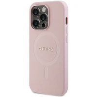 Guess GUHMP13XPSAHMCP dėklas telefonui iPhone 13 Pro Max - rožinis Saffiano Magnetinis