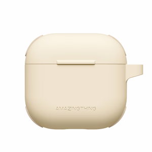 AmazingThing Omni dėklas ausinėms AirPods 4 – smėlinas