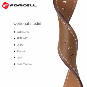 FORCELL F-DESIGN FS21 ekologiškos odos dirželis SAMSUNG laikrodžiui 22 mm rudas