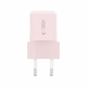 Tech-Protect NCM25 USB-C PD 25W sieninis įkroviklis - rožinis