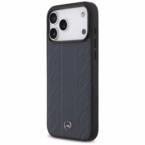 Dėklas telefonui Mercedes Leather Laurel Leaves Stripes MagSafe iPhone 17 Pro Max - žalias